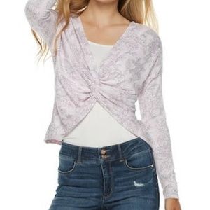 NWT Juniors' Candie's Printed Twist Reversible Top